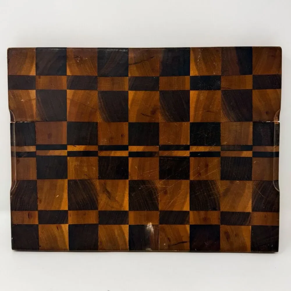 Handmade End Grain Wood Cutting Board Butcher Block Charcuterie Serving Board